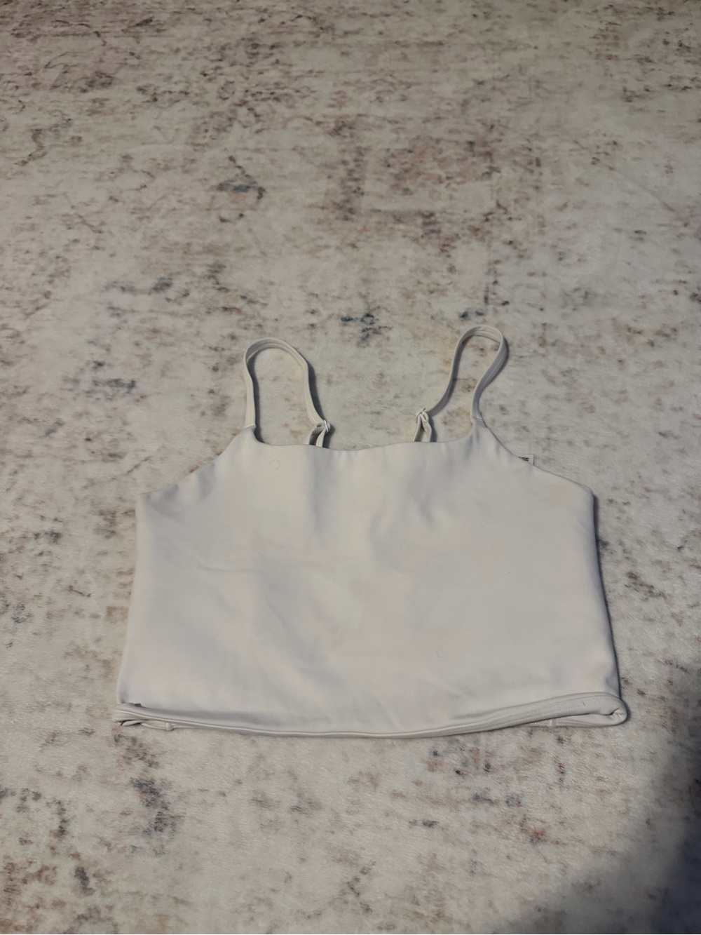 Nike White Cropped Adjustable Cami